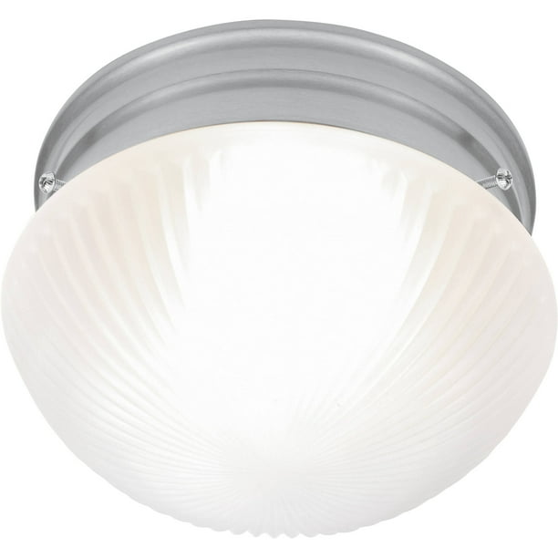 Chapter 7.25" Flush Mount Ceiling Fixture, Satin Nickel Finish