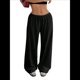 thumbnail image 1 of Pantalones Deportivos Anchos para Mujer, con Cordón, Holgados, de Cintura Alta y Sueltos, Informales Negro L, 1 of 9