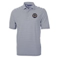 thumbnail image 2 of Men's-Cutter & Buck  Navy Philadelphia Union Big & Tall Virtue Eco Pique Stripe Recycled Polo, 2 of 3
