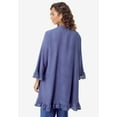 thumbnail image 2 of Roaman's Women's Plus Size Ruffle Trimmed Acid Wash wrap, 2 of 3