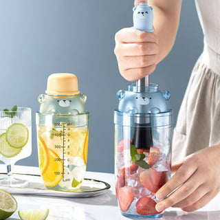 Uiifan 6 Pcs Plastic Drink Cocktail Shaker Set 4 Pcs 17 oz 24 oz Drink  Mixer Hand Shaker Jigger Cup with Scales and 2 Pcs Ounce Cup Clear Cocktail