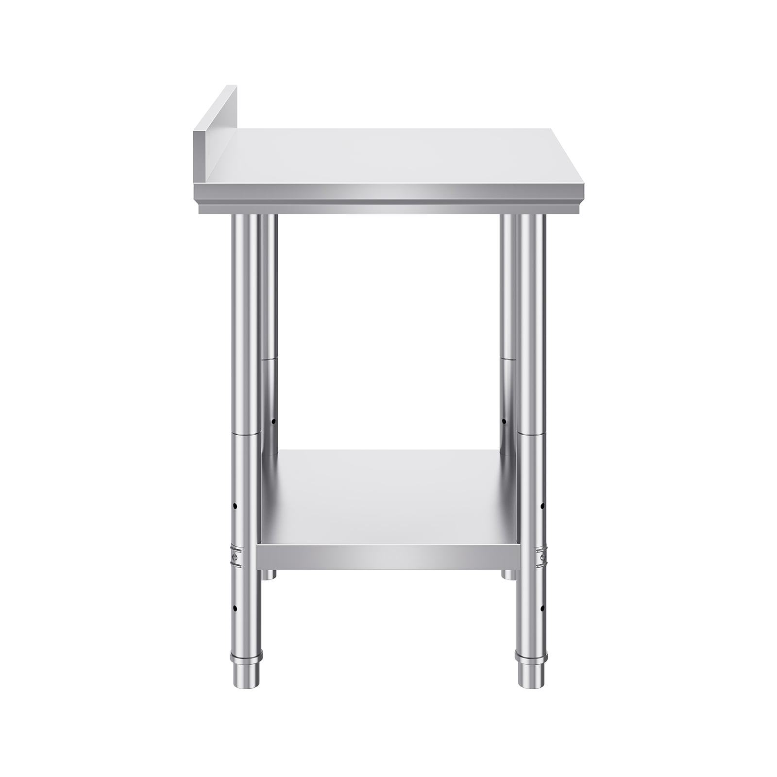 VEVOR 24 x 24 x 35 Inch Stainless Steel Work Table, Commercial Food Prep Worktable Heavy Duty Prep Worktable, Metal Work Table with Adjustable Height for Restaurant, Home and Hotel