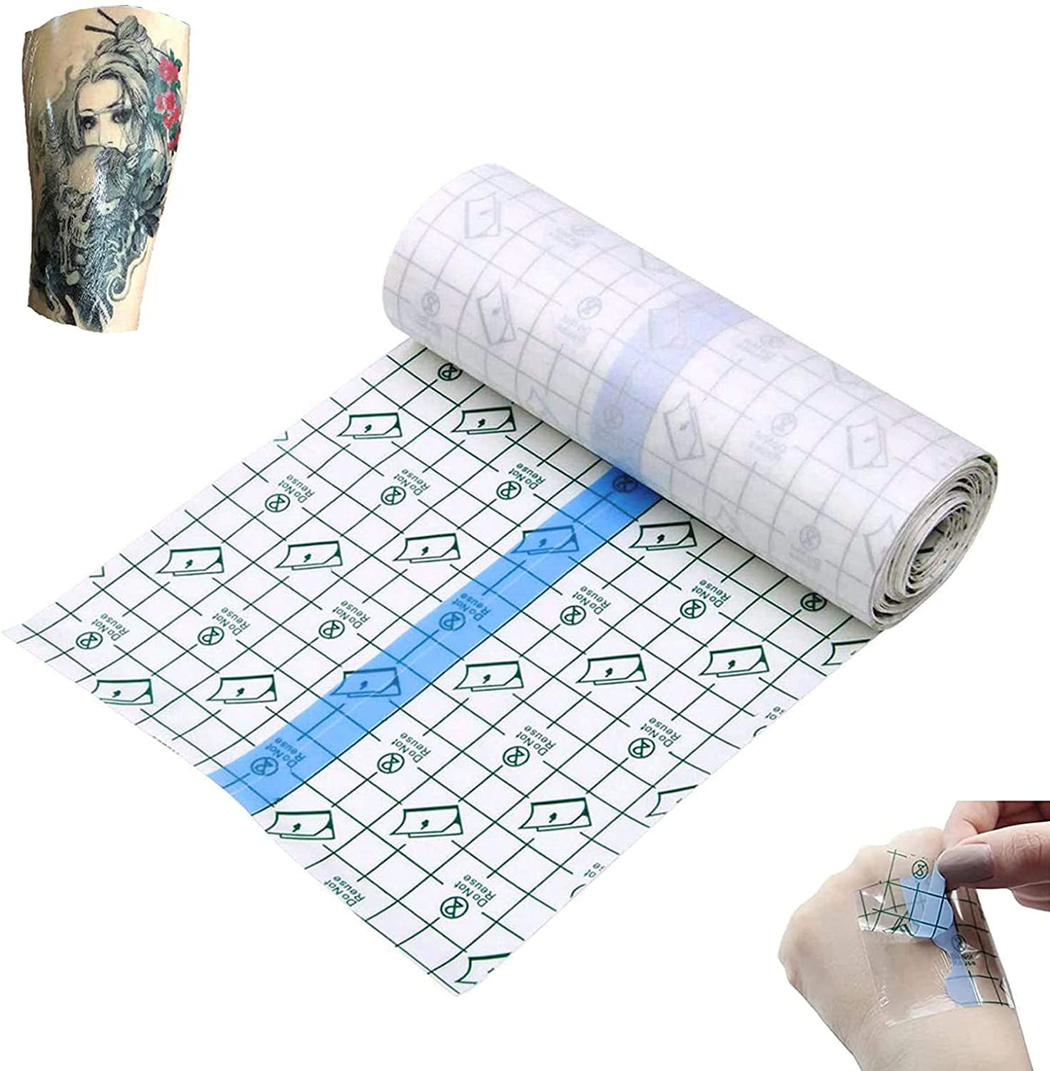 Waterproof Tattoo Aftercare Bandages Rolls 6 inch x 2 yard Transparent PU  Film Wound Waterproof Film Tattoo Aftercare Bandages Healing Protective  Wound Aftercare Second Skin UniqueDerm Tattoo Supplies  Amazonin Beauty