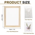 thumbnail image 2 of Uxcell Paper Making Screen with Decorate Flowers Leaves Wooden Paper Making 9.8" x 19" Papermaking Frame Kit for DIY Paper Craft Making Cards, Bookmarks, 2 of 7
