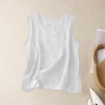 thumbnail image 2 of Holzkary Womens Linen Tank Tops Linen Crop Tops Cute Spring Summer Tops for Women 2026 Racerback Tops Loose Fit Comfy Lounge Wear Fashion Shirt Basic Sleeveless Layering Camisoles Workout Tees, 2 of 5