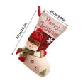 thumbnail image 3 of Deeceymbur Snowman Decor Christmas Stocking with Inner Pocket Large Capacity Gift Bag Christmas Holiday Mantel Decor Sock 18.5x9.84in, 3 of 5
