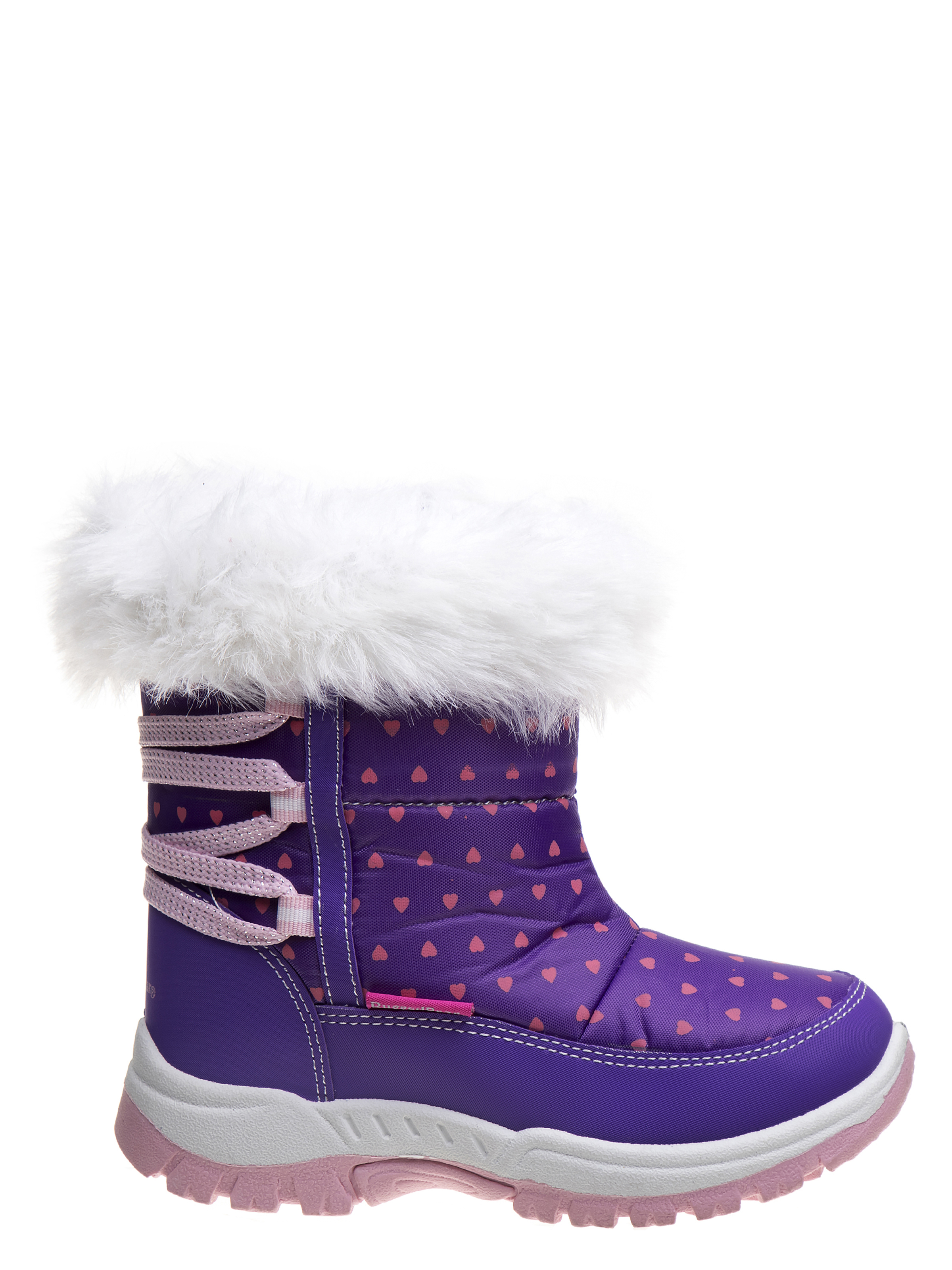 Rugged Bear Girls' Small Hearts Snow Boots
