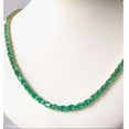thumbnail image 5 of Emerald Tennis Necklace, Oval (6x4MM) Yellow Gold Plated Emerald Tennis Necklace, Green Color Necklace, Necklace Valantine Gift, 5 of 5
