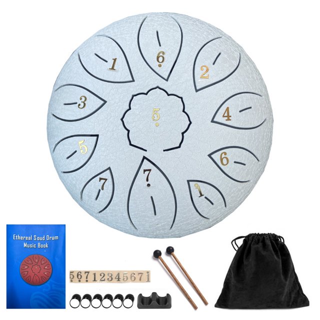 Tambor hueco de 6 pulgadas Tambor hueco de 6 pulgadas y 11 tonos Tambor de lengüeta de acero de tono C Instrumento musical para niños