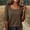 Brown, variant on Womens Square Neck Casual Knit Tops Elbow Sleeve Ribbed Knit Form Fitting Soft Knitwear Blouse For Office, Wine S