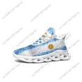 thumbnail image 1 of Zapatillas planas con bandera argentina para hombre y mujer, deportivas argentinas de alta calidad, con cordones, de malla, hechas a medida., 1 of 6