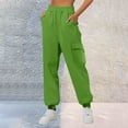 thumbnail image 2 of ZSQDM Women's Casual Pants Yoga Pants Green women casual pants Polyester M, 2 of 6