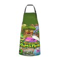 thumbnail image 2 of My Singing Monsters Adjustable Bib Apron, Waterdrop Resistant Aprons with 2 Pockets Cooking Kitchen Aprons for Women Men Chef, 2 of 8