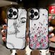 thumbnail image 4 of Funda de teléfono con corazón de amor, carcasa de silicona suave con flores para iPhone 11, 15 Pro, 13, 12, 14 Pro Max, 12 Mini, XR, XS, X, 7, 8 Plus, SE, 4 of 5