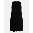 thumbnail image 6 of Time and Tru Women’s Sleeveless Knit Swing Dress, Sizes XS-XXXL, 6 of 6