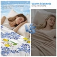 thumbnail image 2 of Summer Lemon Cooling Blanket, Lightweight Breathable Summer Throw Blanket with Double Sided Cold Effect, Navy Blue Spring Floral Botanical Picnic Beach Blankets Bed Sheet for Hot Sleepers 60"x80", 2 of 8