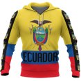 thumbnail image 3 of Nueva moda, sudaderas con capucha para hombre y mujer con la bandera nacional de Ecuador, sudaderas con capucha con estampado 3D y emblema ecuatoriano para uso diario y fitness, 3 of 5