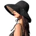 thumbnail image 1 of Sombrero de sol para mujer, plegable, reversible, con protección solar UV, ala ancha, gorra de playa de verano Adepaton WMZL-1353-5, 1 of 4