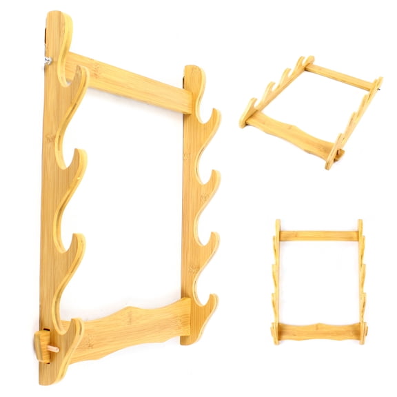 DENEST 4 Wall Mount Wooden  Natural Wood Finish Gun Storage Shelf Holder