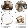 thumbnail image 3 of Designart "Joyfull nursery Teddy Bears IV In White and Brown"Nursery Teddy Bear's Metal Wall Art White Nursery Office Room Wall Art, 3 of 6