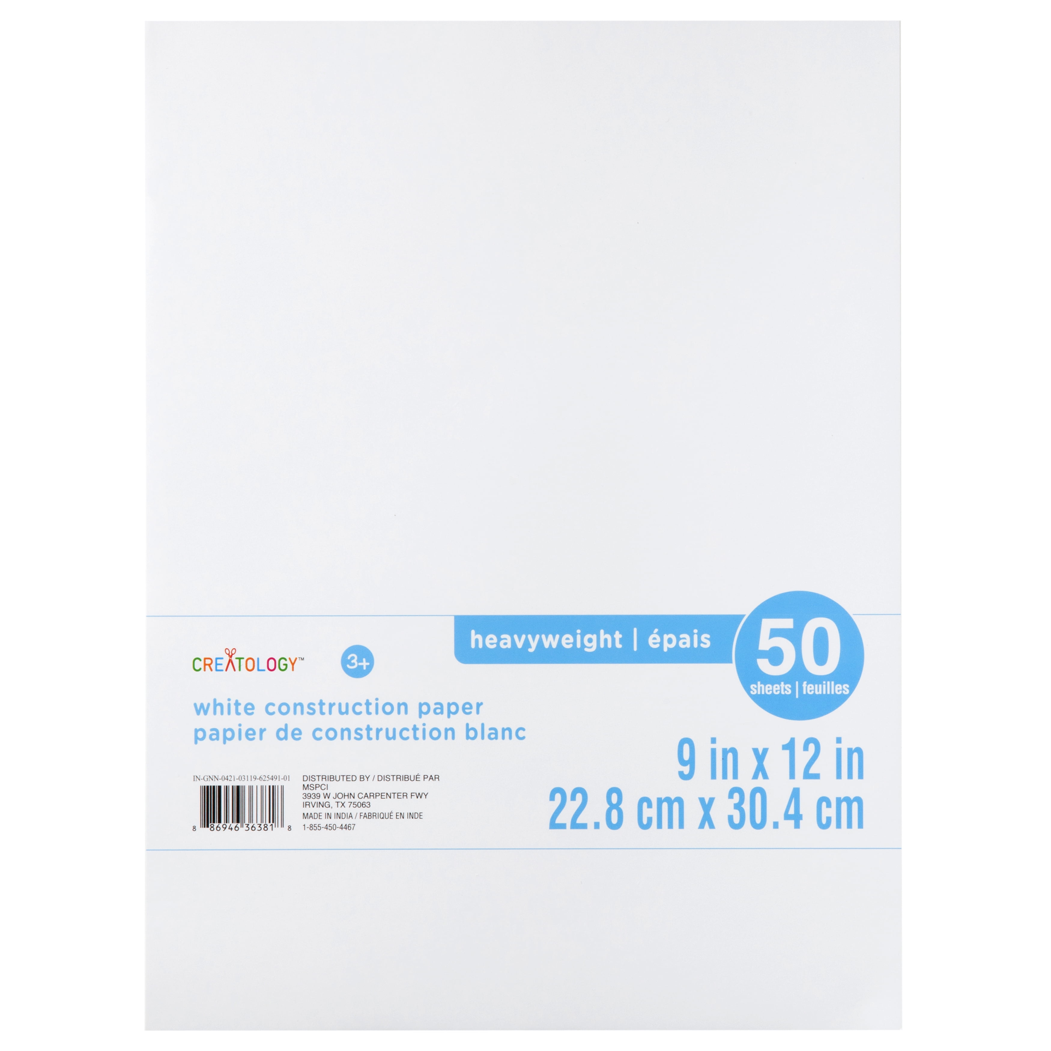 12 Packs: 50 ct. (600 total) 9" x 12" Construction Paper by Creatology