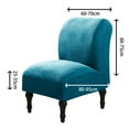 thumbnail image 7 of Chair Covers High Stretch Armless Chair Covers for Living Room Luxury Thick Velvet Chair Slipcovers Modern Furniture Protector with Elastic Bottom, Machine Washable, 7 of 7