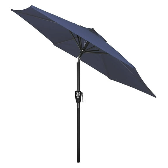 7.5' Patio Umbrella Outdoor Table Market Yard Umbrella with 6 Sturdy Ribs for Backyard, Pool, Garden, Deck, Dark Blue
