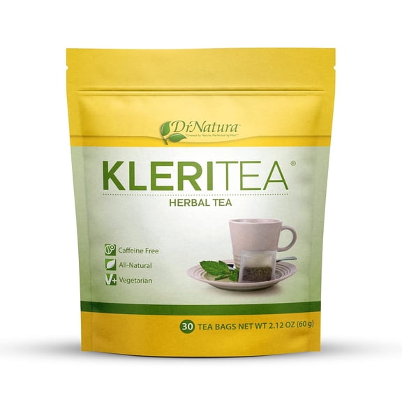 Kleritea Tea, Caffeine-Free Tea For Gentle, Effective Stimulation - All Natural & Vegetarian, 30 Day Supply