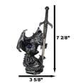 thumbnail image 3 of Legendary Silver Sorcerer Dragon Carrying Orb and Sword Letter Opener Figurine, 3 of 10