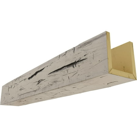 

6 W x 12 H x 20 L 3-Sided (U-beam) Hand Hewn Endurathane Faux Wood Ceiling Beam Burnished Pine