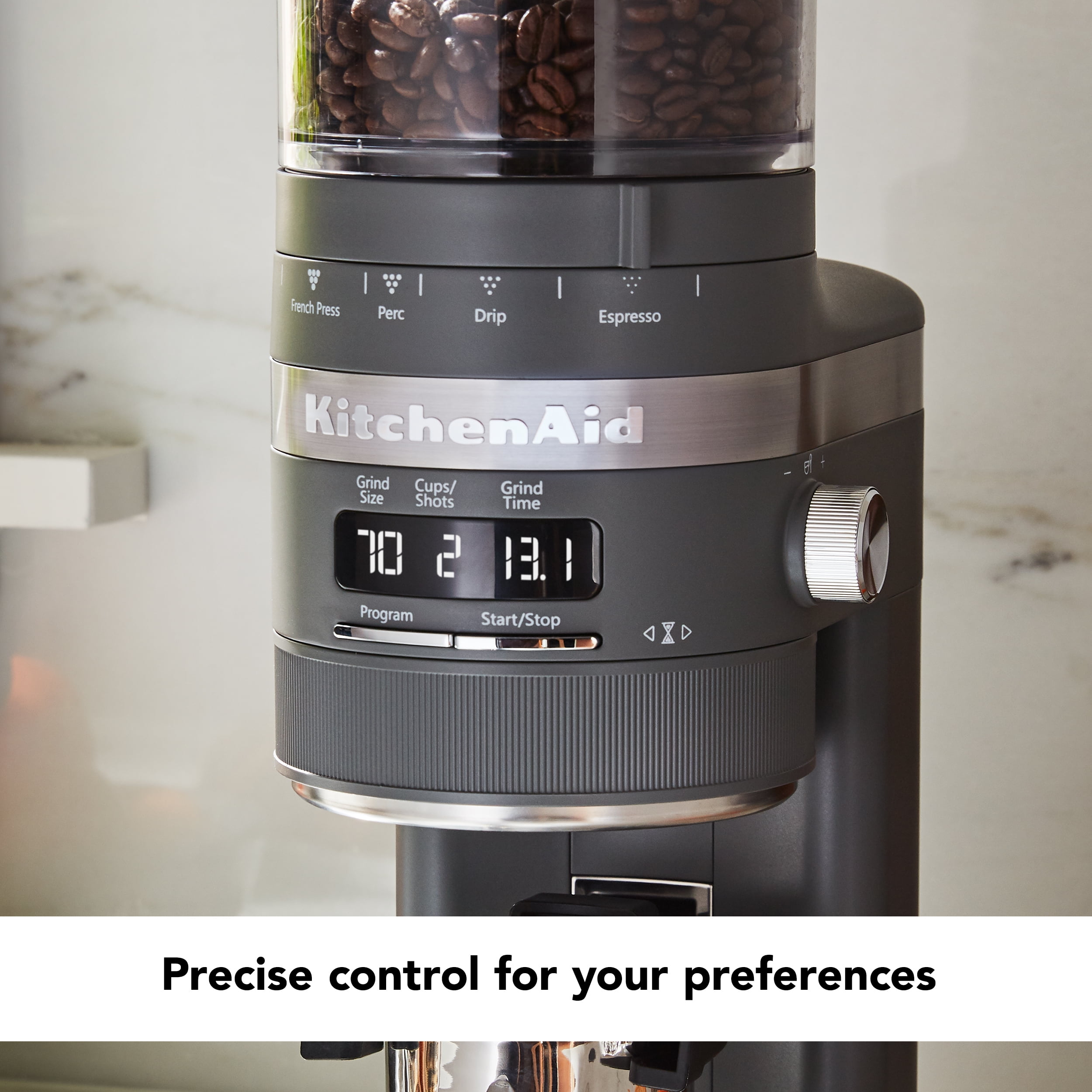 KitchenAid Burr Coffee Grinder, Charcoal Grey, KCG8433