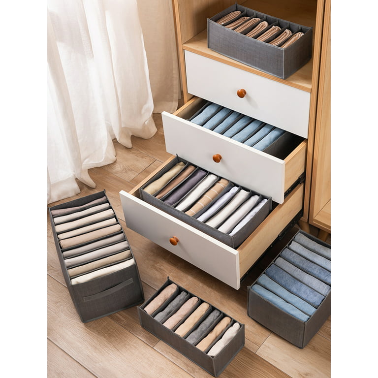 Closet Organizer Storage Box Foldable Underwear Organizers Storage Dividers  Drawer Organizer Socks 6/7/9/11 Grids Box for Clothes
