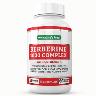 Berberine 1000mg Complex Extra Strength 60 Vegetable Capsules