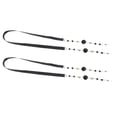 thumbnail image 1 of SOPOTUTU 2Pcs Vintage Black Eyeglasses Strap with Crystal Embellishments Comfortable Ribbon for Hanging Use, 1 of 7