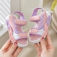 thumbnail image 3 of Dakaela 2-8Y Boys Girls Sandals Summer Athletic Hiking Beach Water Shoes Outdoor Open Toe Fashion Sneakers with Double Hook and Loops Pink, 3 of 7