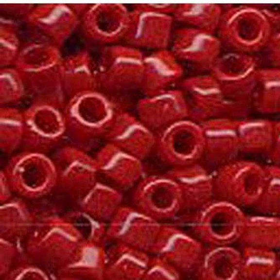 John Bead Miyuki Delica Glass Beads - Red, Glossy, 11/0, 5.2 g