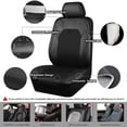 thumbnail image 4 of Fundas de cuero para asientos delanteros CAR PASS, 2 unidades, color negro, 4 of 7