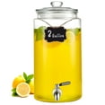thumbnail image 1 of KFFKFF Refreshment Server, Dual Gallon Beverage Holders for Gatherings, Crystal Liquid Server with Metallic Faucet, Chilled Tea Lemonade Juice Water Server, 1 of 9