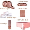 thumbnail image 3 of Naiovety Juego de vajilla, mantel, plato, fiesta, Baby Shower, hogar, comedor, restaurante, decoración, cubiertos, suministros de vajilla Kits de decoración para fiestas, 3 of 6