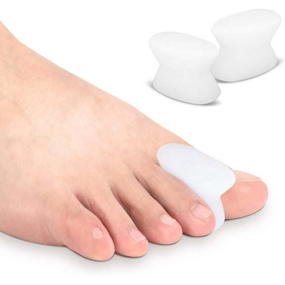 Gel Toe Spacers, Silicone Toe Separators for Overlapping Toes, Bunion Corrector Toe Straightener, 1 Pair Toe Spreaders for Bunions Relief, Prevent Toe Rubbing