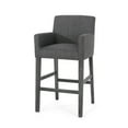 thumbnail image 3 of Upholstered Counter Height Bar Stools Set of 2, Modern Counter Stools with Backs 30.5 inch, Fabric in Charcoal, 3 of 9
