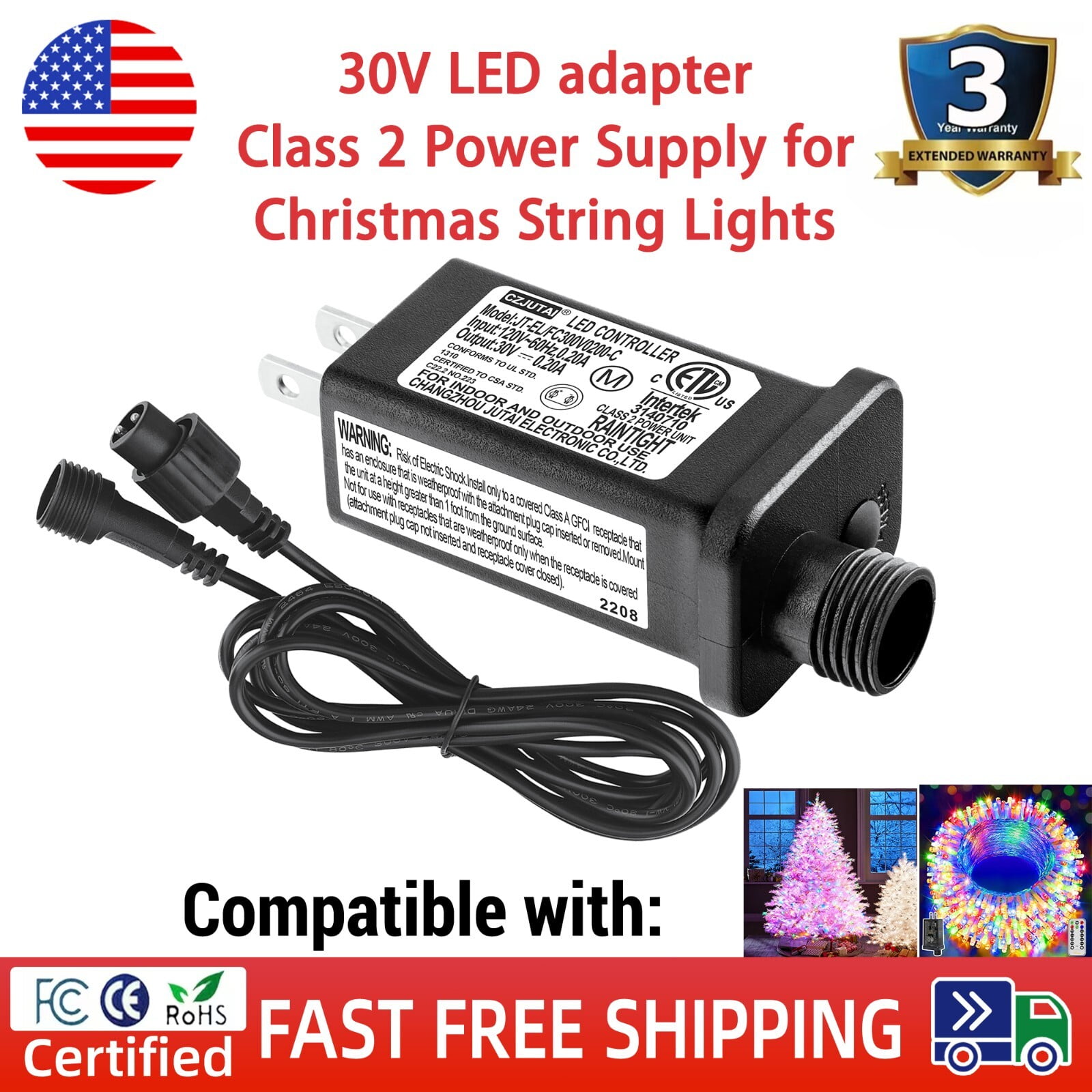 Replacement AC/DC Adapter For Voilamart LED Light Box – 12V 6W Power Cord For A2 & A3 Tracing Boards & Light Pads