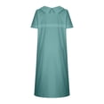 thumbnail image 5 of Antinious Ladies Short Sleeve Collared Solid Loose Casual Stylish Dress, 5 of 5