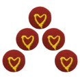 thumbnail image 1 of 5 botones forrados de tela, botones de vástago de 2 cm Botón de tela roja para coser usted mismo, manualidades, manualidades, Corazón BLESIY Botones cubiertos de tela, 1 of 7