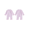 thumbnail image 2 of BemeyourBBs Newborn Baby Girl Pink One Piece Swimsuit Infant Girl Bathing Suit Flower Print Rash Guard Long Sleeve Zipper Ruffle Swimwear Summer Pool Beachwear, 2 of 9