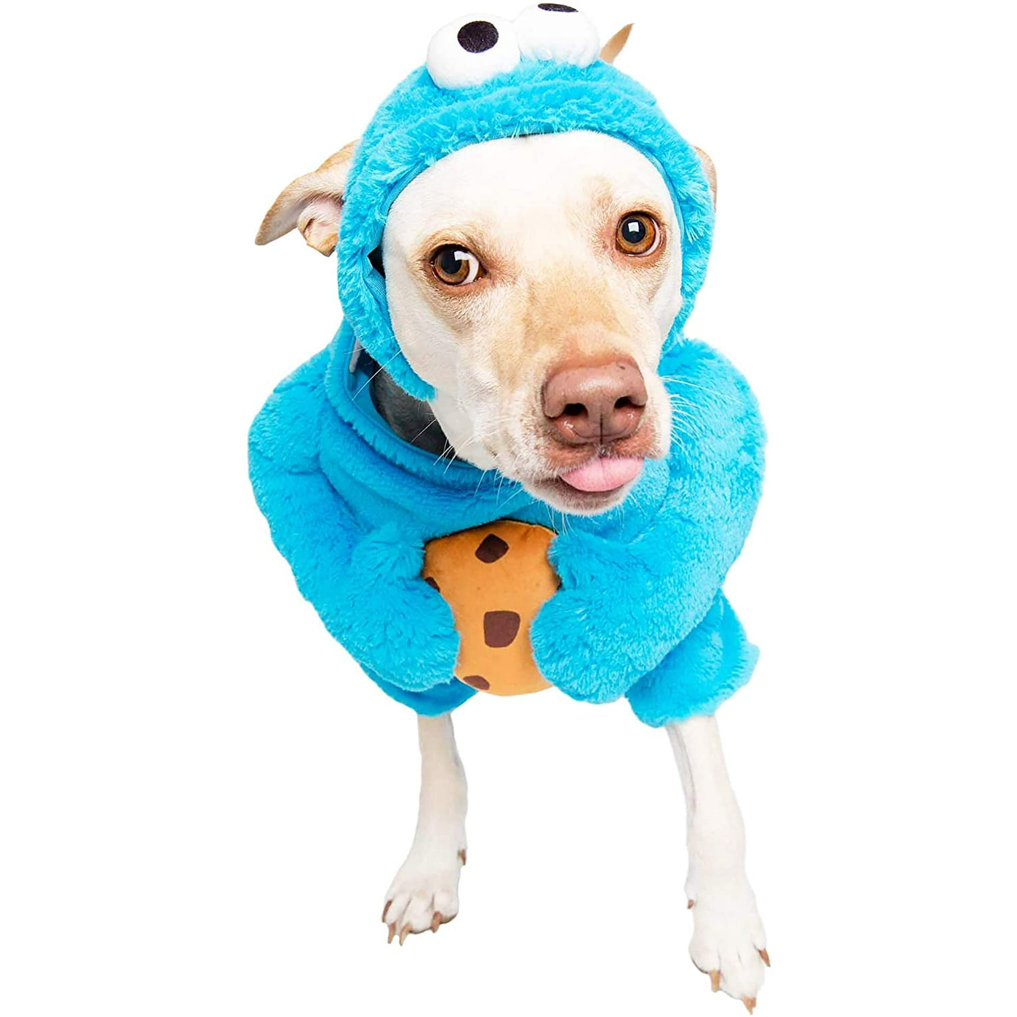 FFIY Unleash The Parade Cookie Monster Dog Costume Sesame Street Pet Costumes for Medium Dogs or Cat Outfit Perfect for Halloween Parties Photoshoots Gifts for Dog Lovers Medium Pack of 1