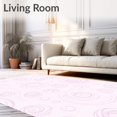 thumbnail image 2 of ODIKA 6'x9' Machine Washable Non-Slip Area Rug, Dreamy Starlight Swirl Celestial Twinkling Radiant Heavenly High Traffic Rug, Pink, 569460, 2 of 7