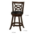 thumbnail image 5 of Benjara Comfortable Counter Height Stool Upholstered Seat, Black And Brown, Set of 2, 5 of 5