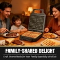thumbnail image 6 of Panini Grill Press Breakfast Sandwich Maker 3 in 1, Electric Griddle Panini Press, Grilled Cheese Maker, Sandwichera Electrica, Belgian Waffle Maker with Removable Plates, 6 of 8