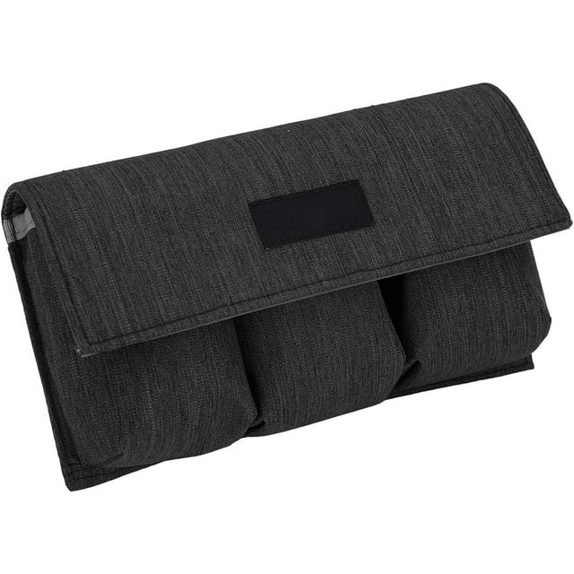 Huggegwe Sac de Protection pour Batterie pour Mavic 2, Étui de Rangement Étanche avec Crochet et Boucle pour Mini4Pro Mini3, Accessoires de Batterie de Drone (Noir) CJB91-36559